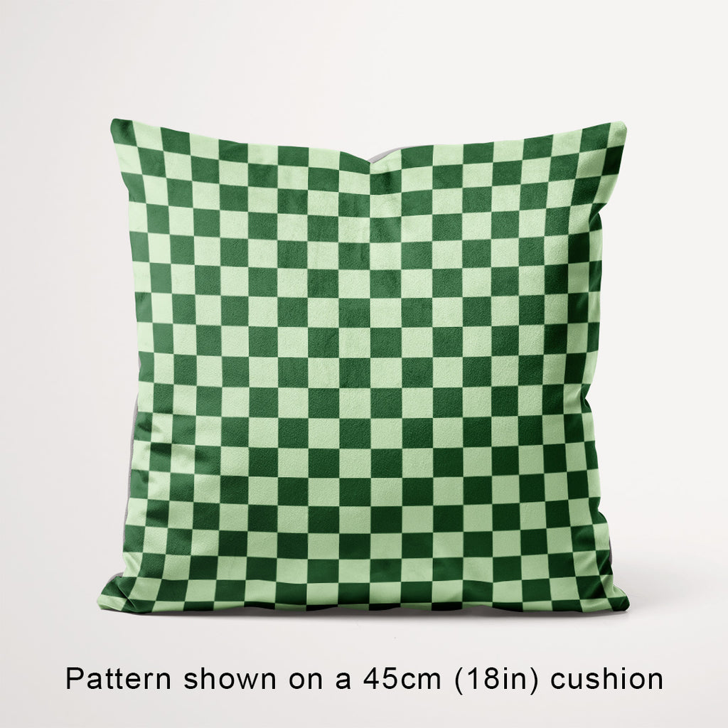 Check 1in Mint and Dark Green Fabric