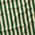 Stripe 1in Cream and Dark Green Fabric