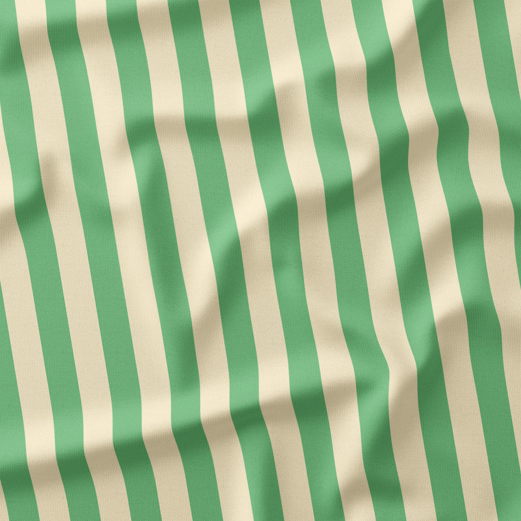 Stripe Cream and Mint fabric