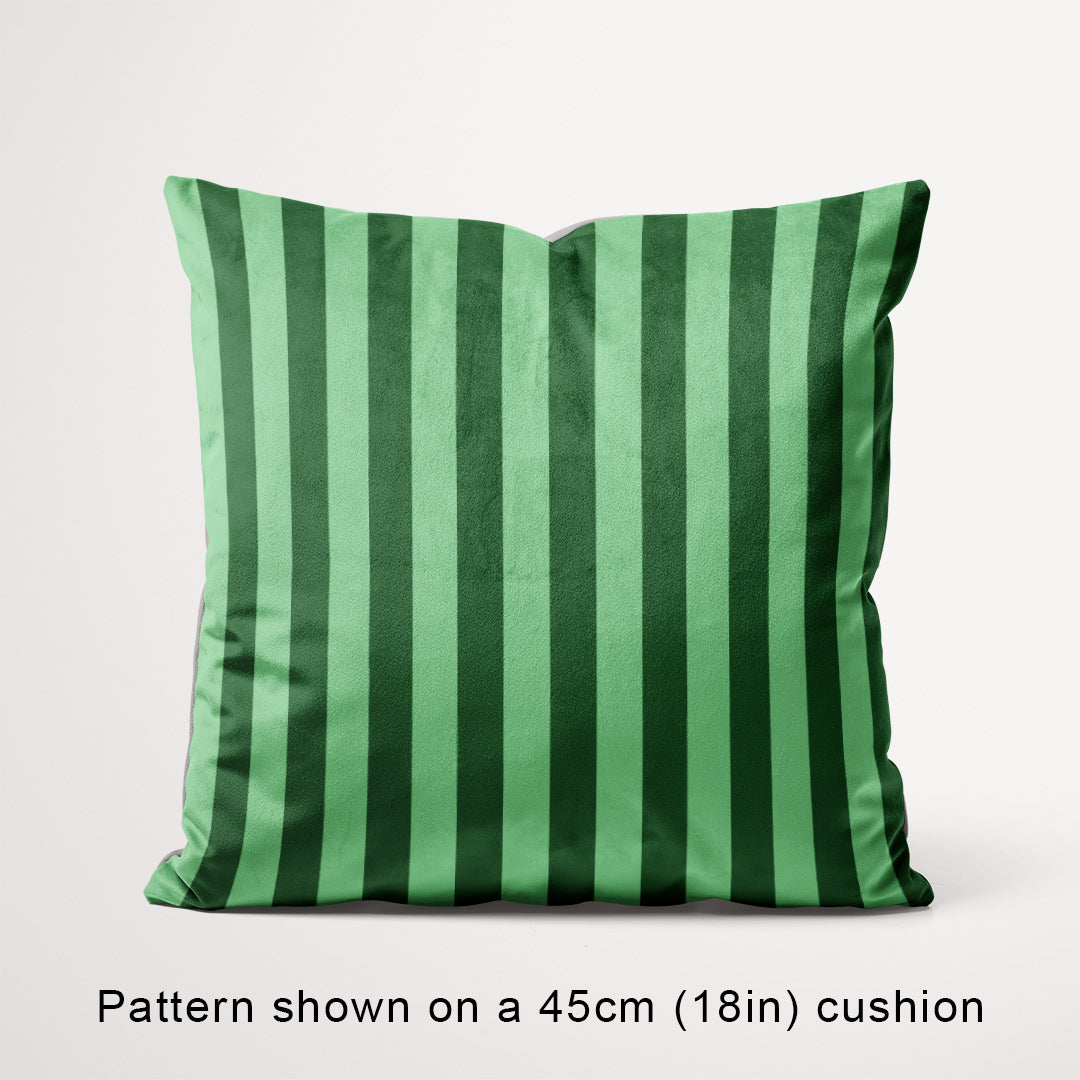 Stripe 1in Mint and Dark Green Fabric