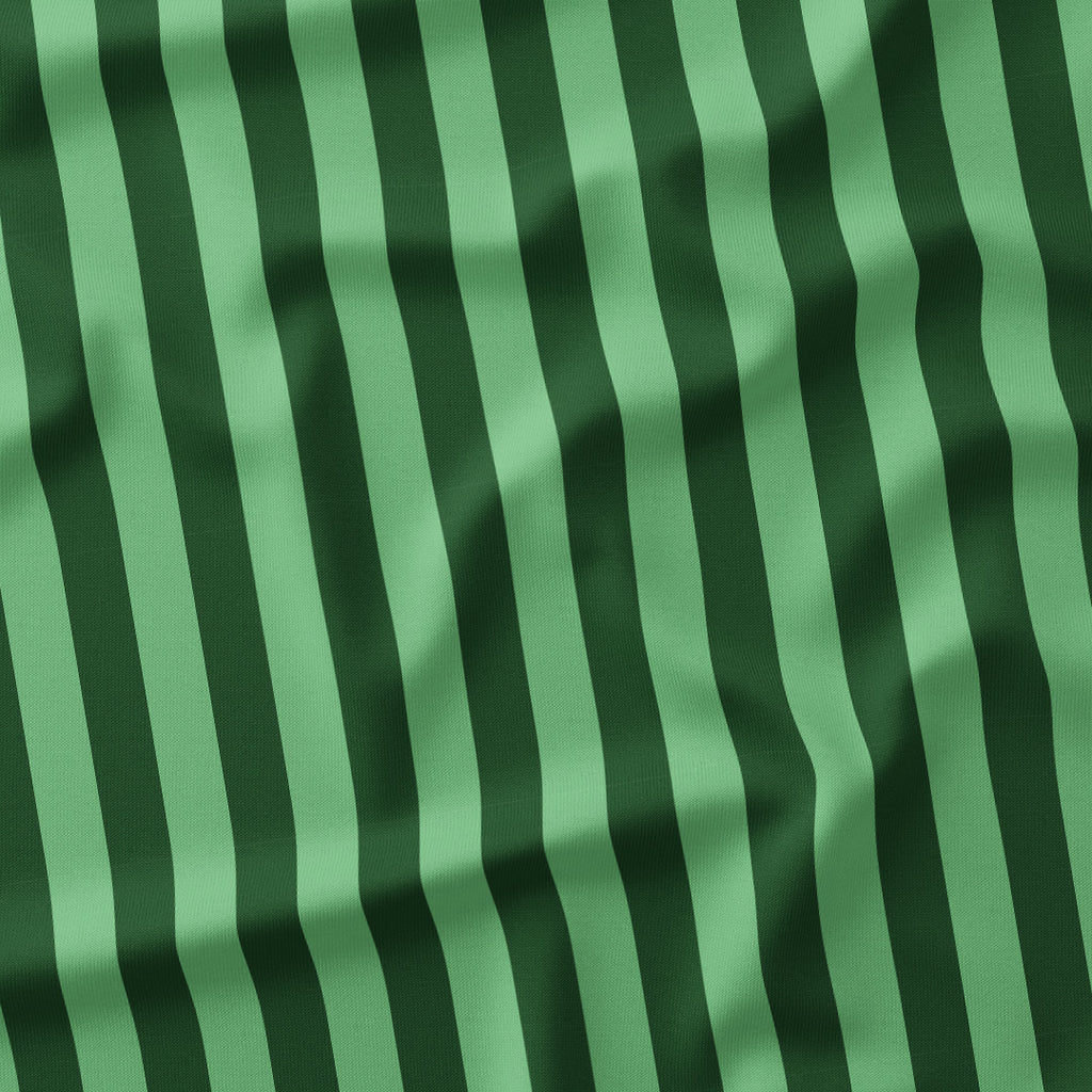 Stripe 1in Mint and Dark Green Fabric