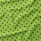 Polka Dot 0.5in Dark Green and Lime Fabric