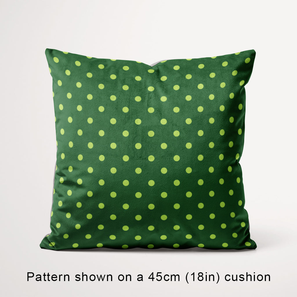 Polka Dot 0.5in Lime and Dark Green Fabric