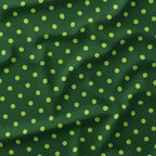 Polka Dot 0.5in Lime and Dark Green Fabric