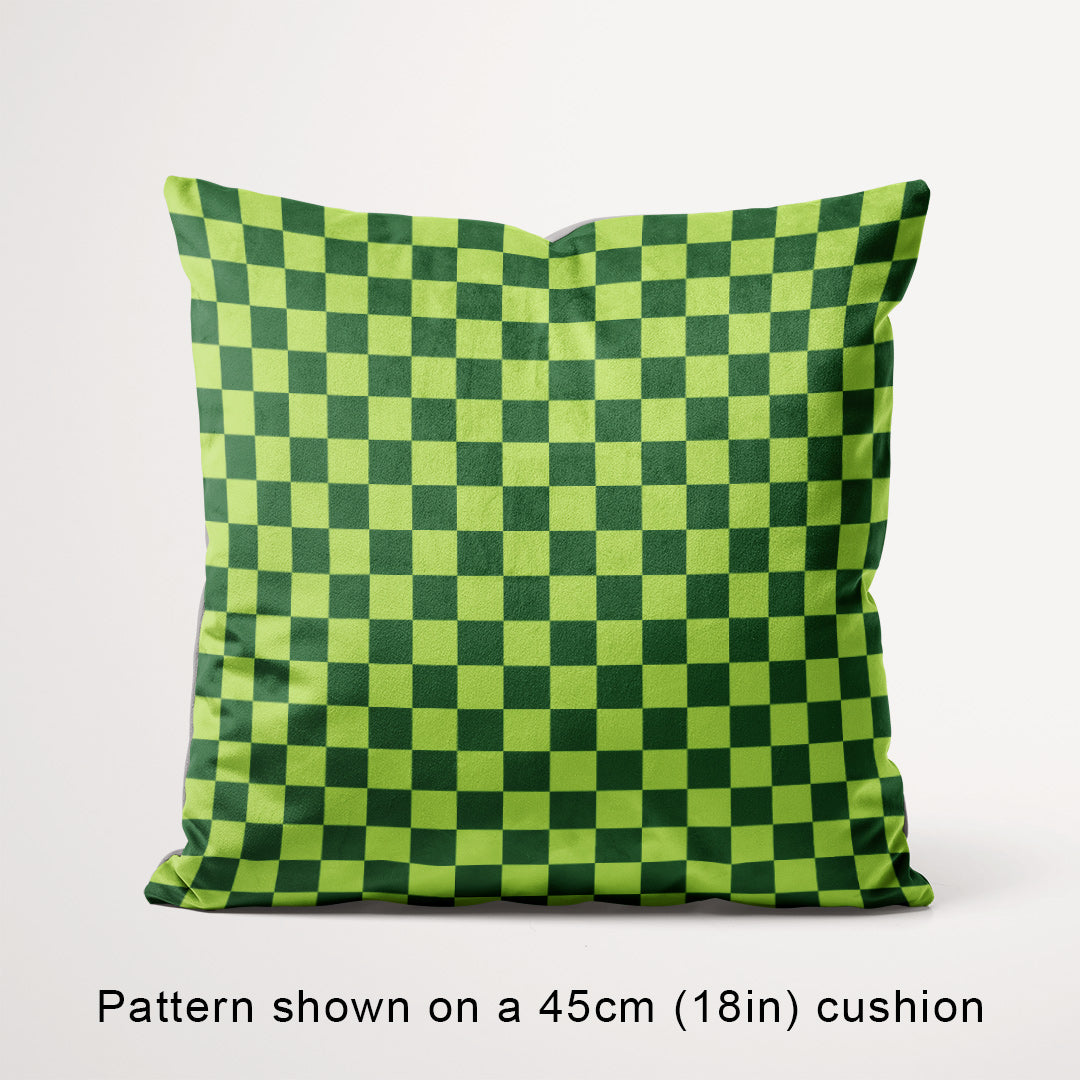 Check 1in Lime and Dark Green Fabric