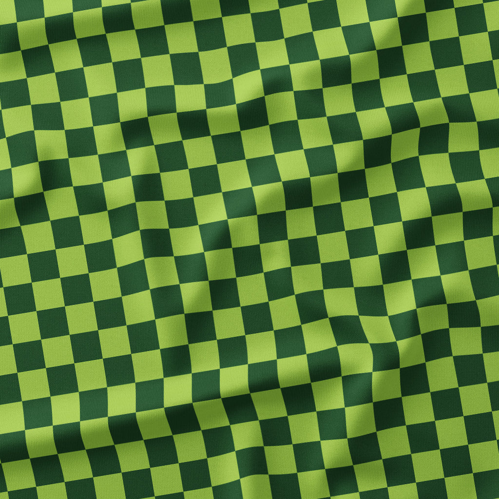 Check 1in Lime and Dark Green Fabric