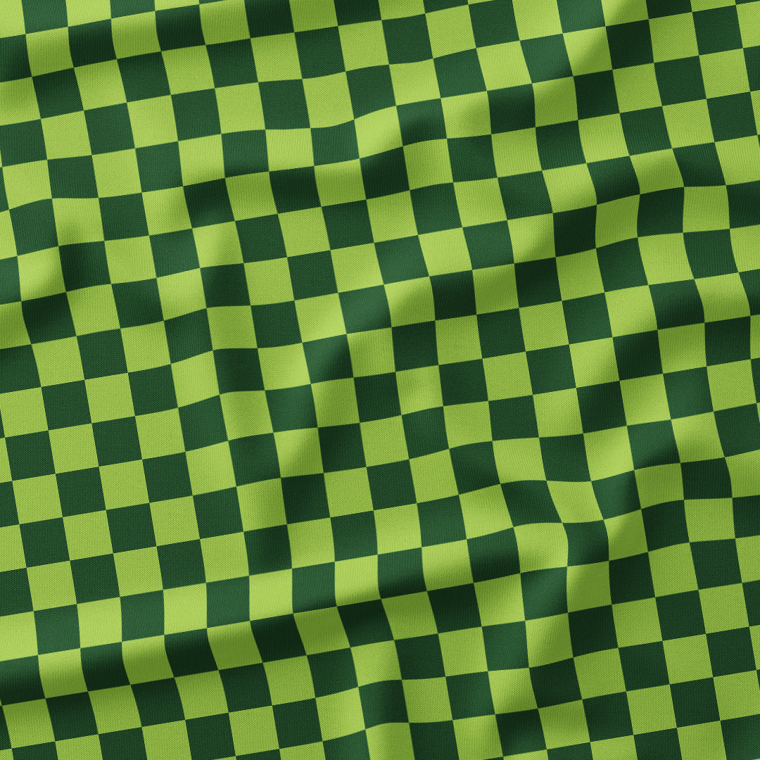 Check 1in Lime and Dark Green Fabric