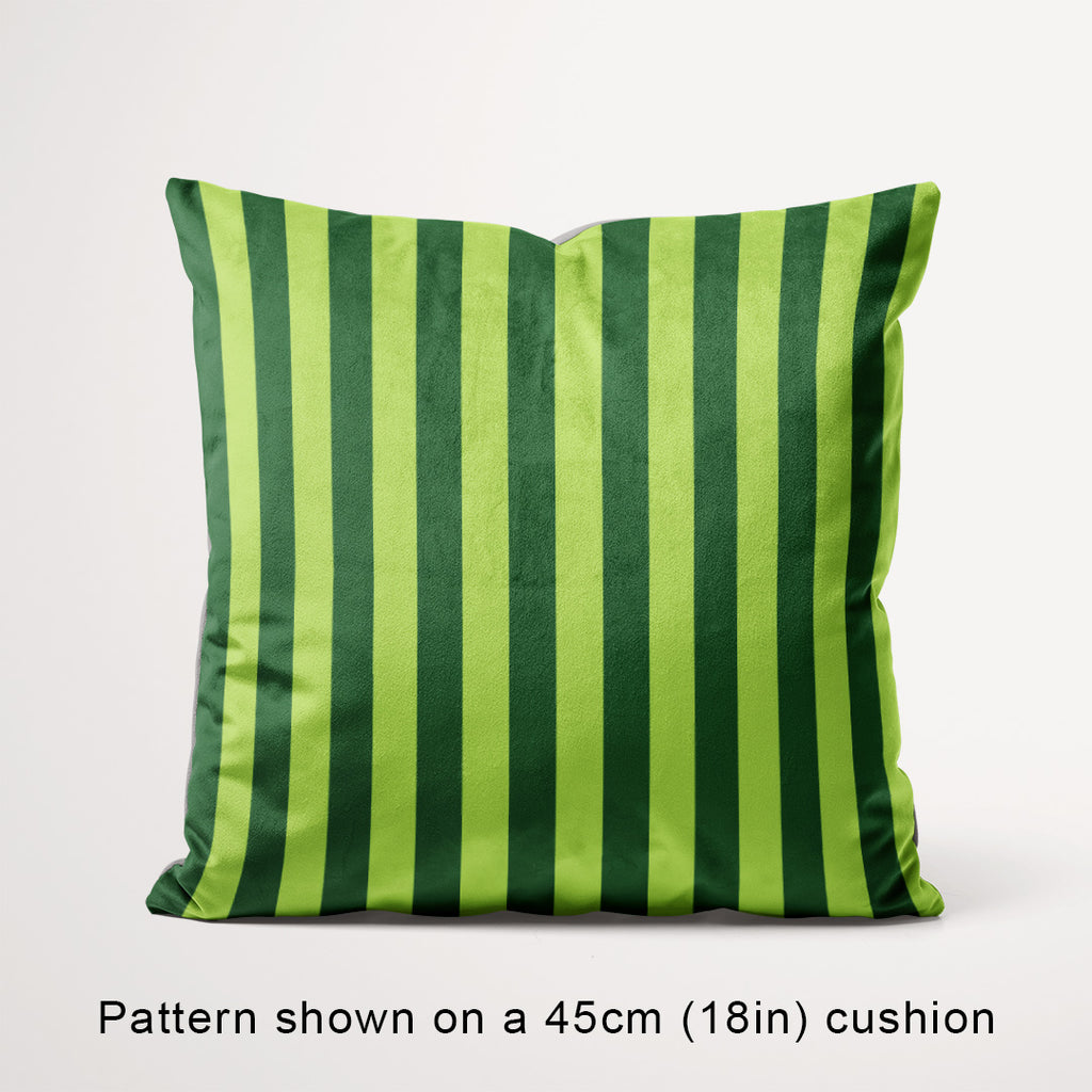 Stripe 1in Lime and Dark Green Fabric