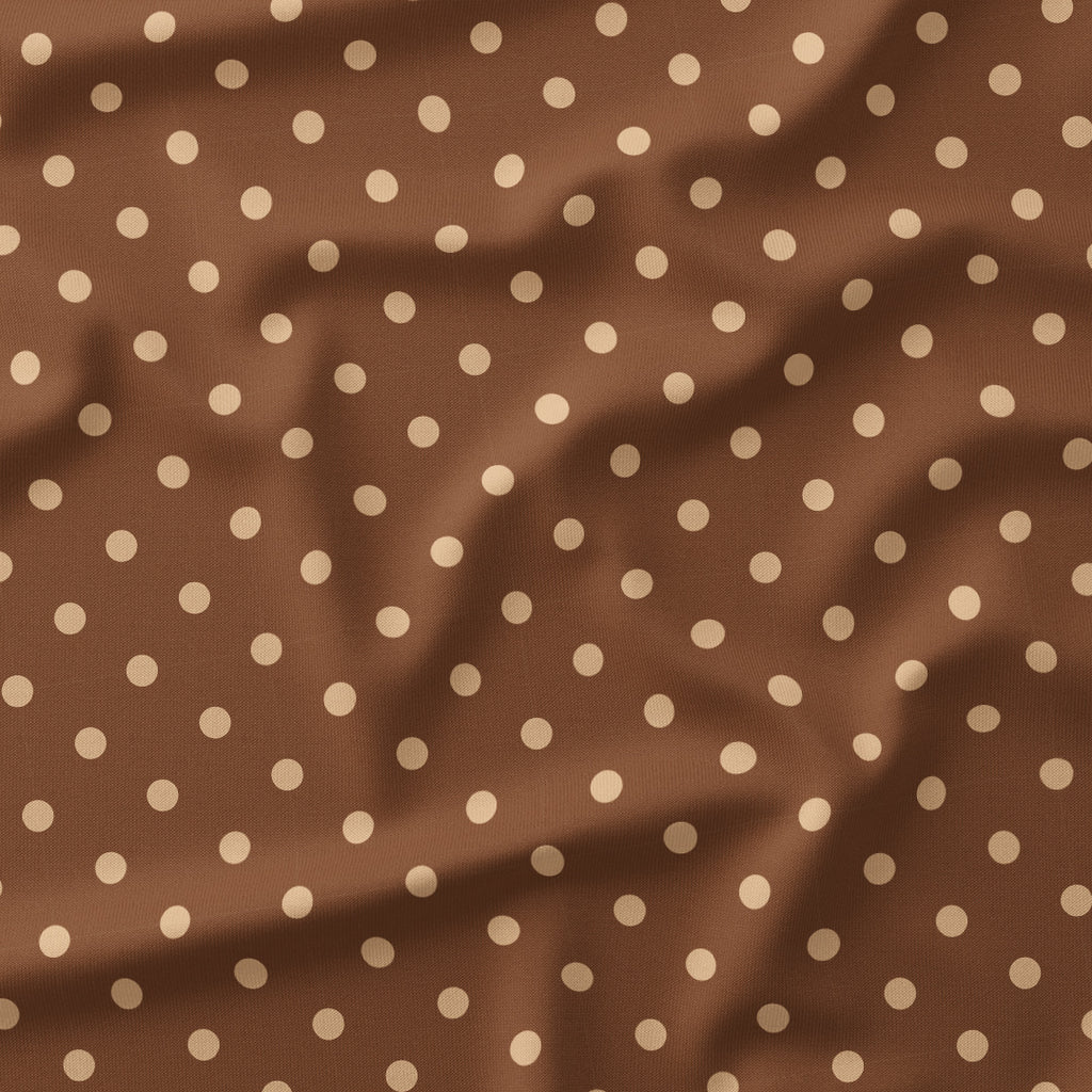 Polka Dot Brown and Beige fabric