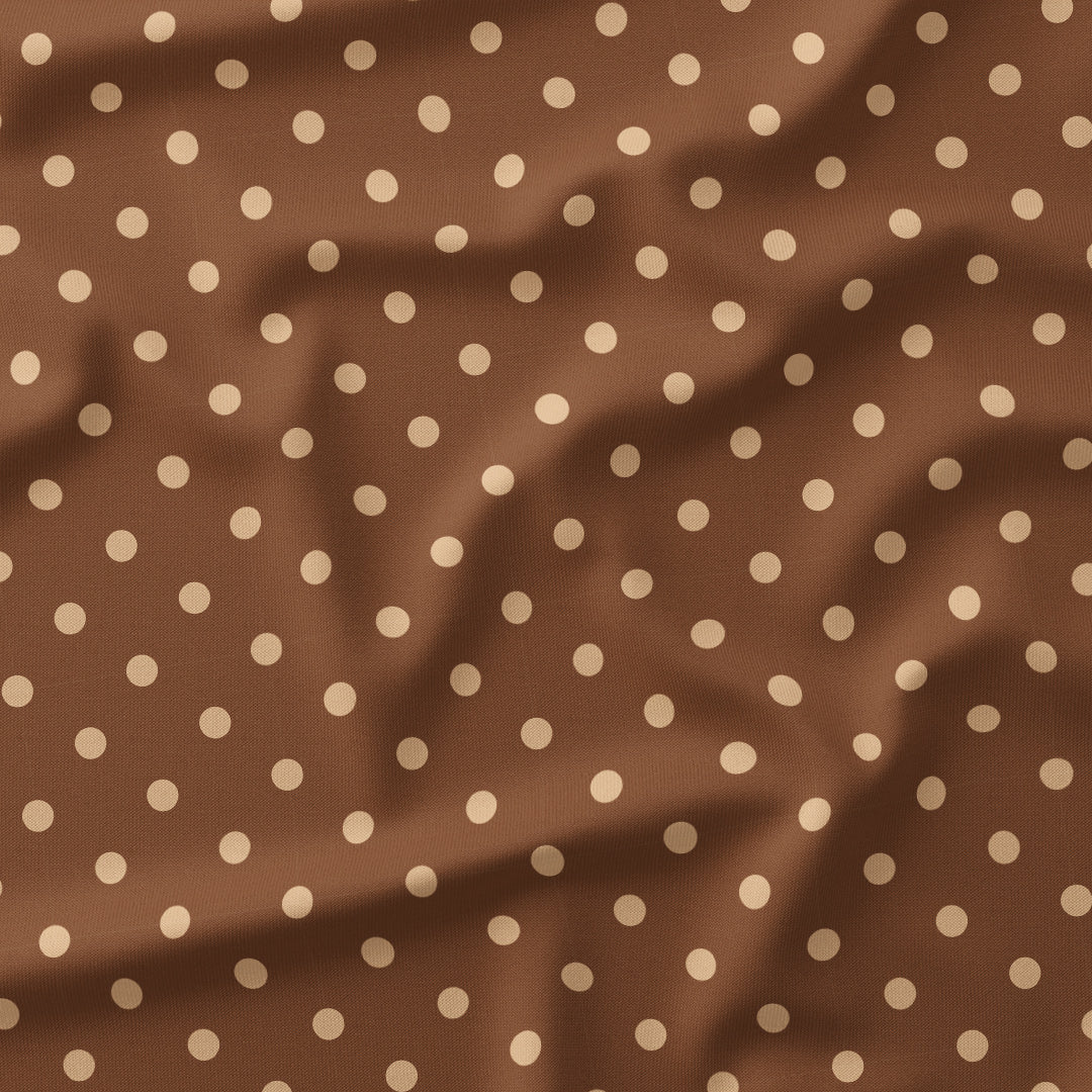 Polka Dot Brown and Beige fabric