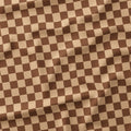 Check Brown and Beige fabric