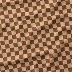 Check Brown and Beige fabric