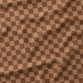 Check Coffee fabric