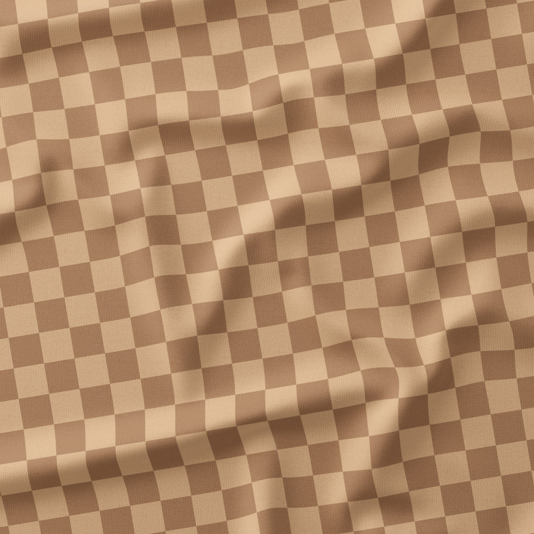 Check Beige fabric