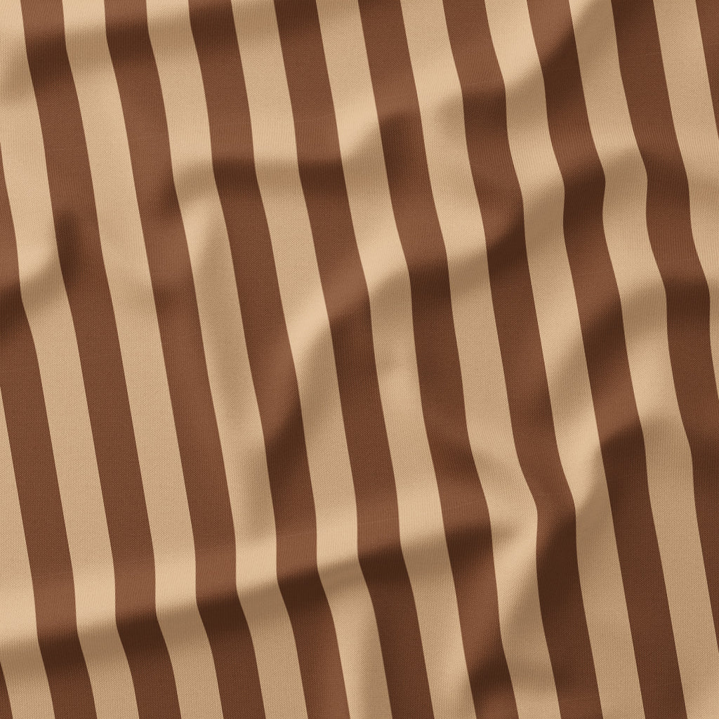 Stripe Brown and Beige fabric