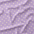 Polka Dot Cream and Lilac fabric