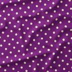 Polka Dot Cream and Purple fabric