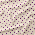 Polka Dot Purple and Cream fabric