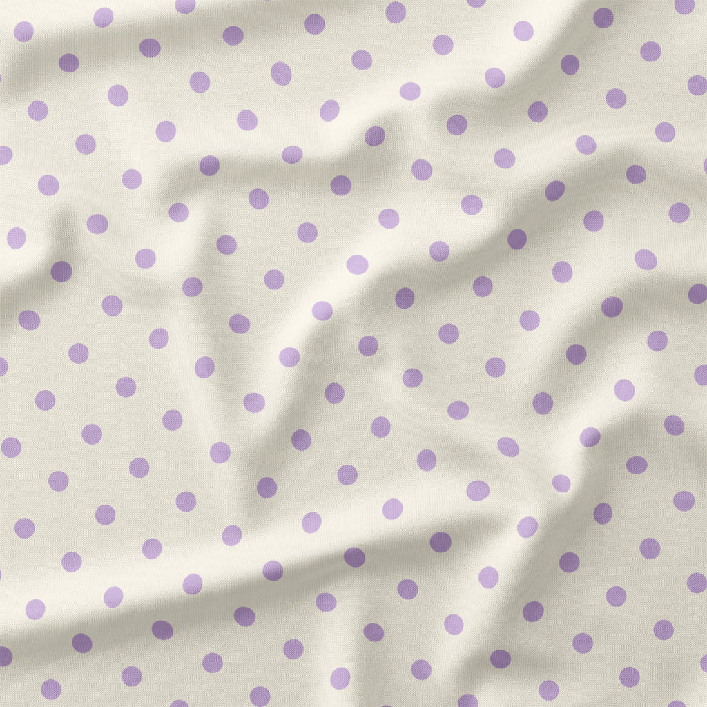 Polka Dot Lilac and Cream fabric