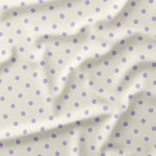 Polka Dot Lilac and Cream fabric