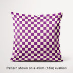 Check Purple and Cream fabric, 45cm view