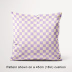 Check Lilac and Cream fabric, 45cm view