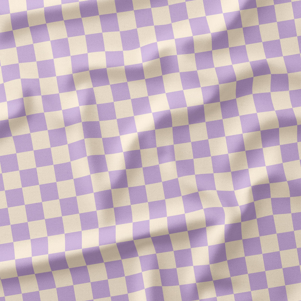 Check Lilac and Cream fabric