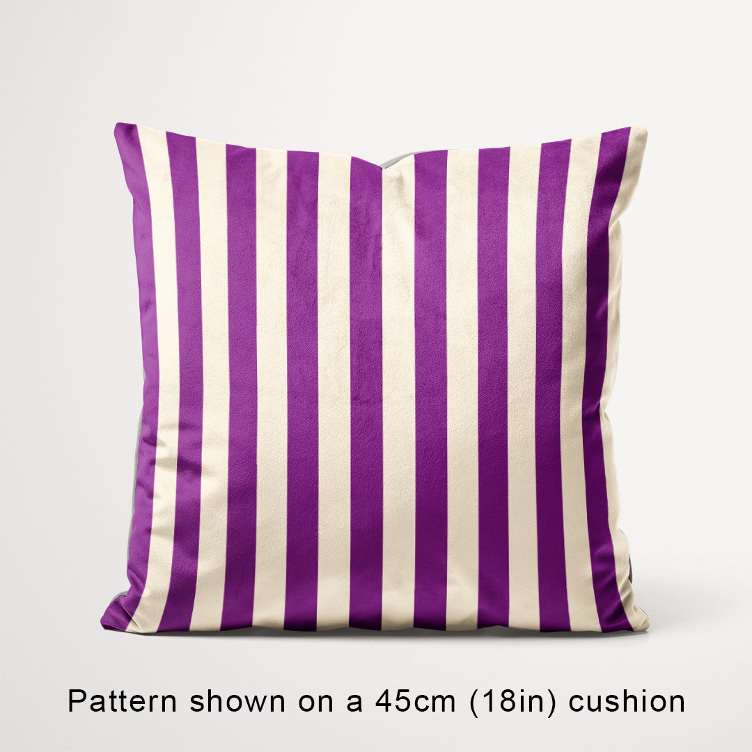 Stripe Purple and Cream fabric, 45cm view