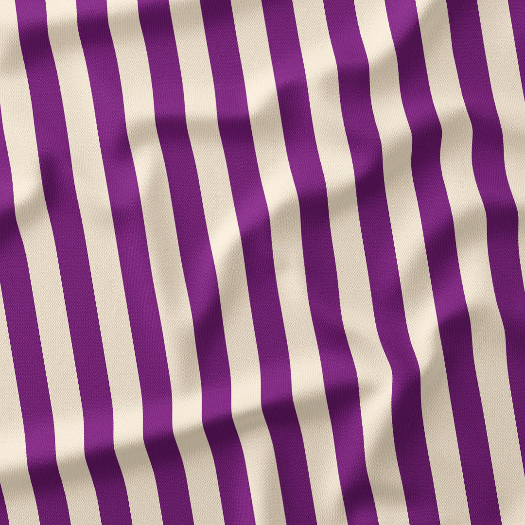 Stripe Purple and Cream fabric