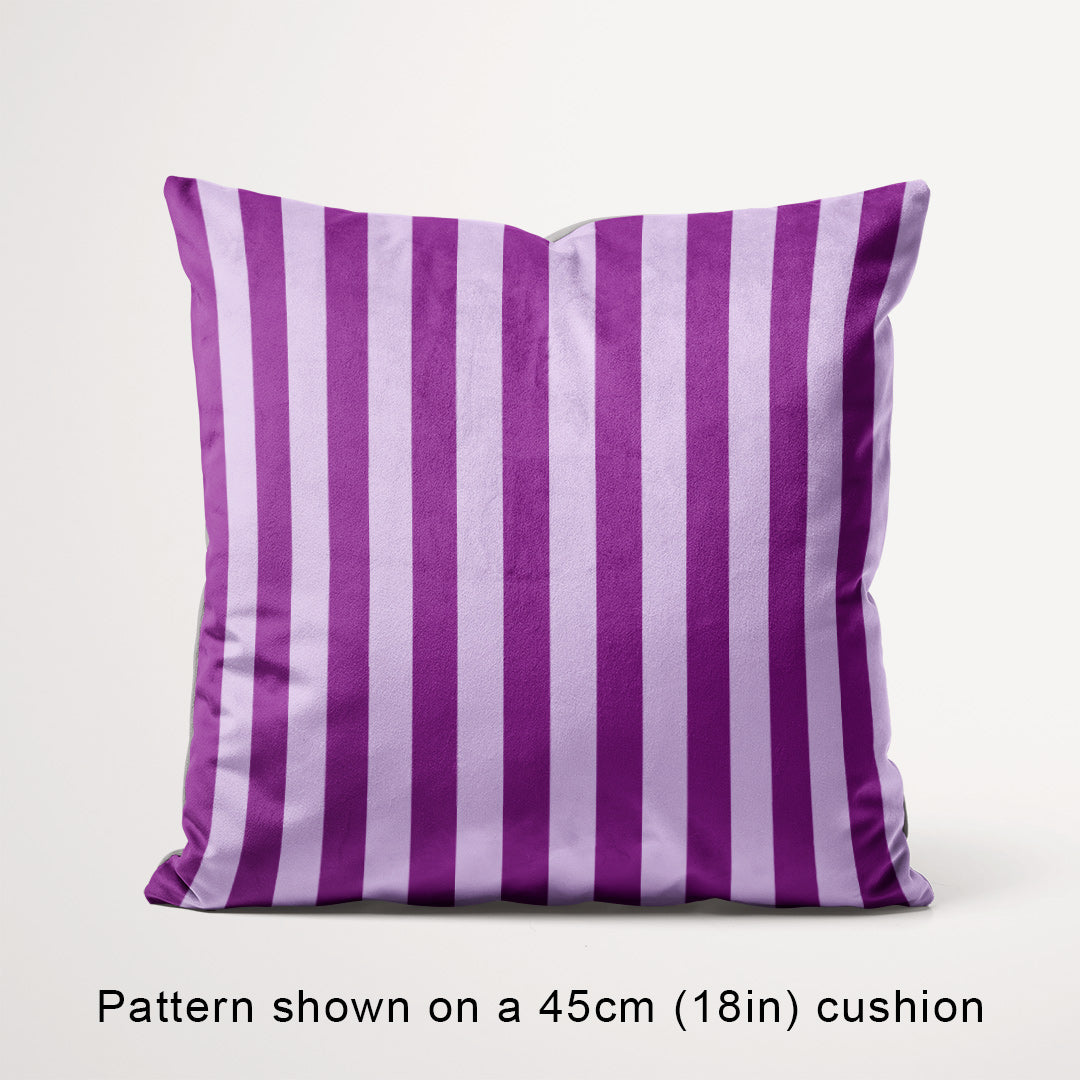 Stripe Purple and Lilac fabric, 45cm view