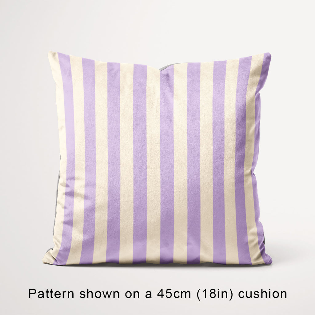 Stripe Lilac and Cream fabric, 45cm view