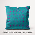 Polka Dot Purple and Teal fabric, 45cm view