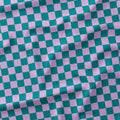 Check Lilac and Teal fabric