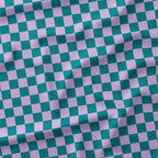 Check Lilac and Teal fabric