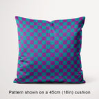 Check Purple and Teal fabric, 45cm view