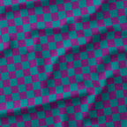 Check Purple and Teal fabric