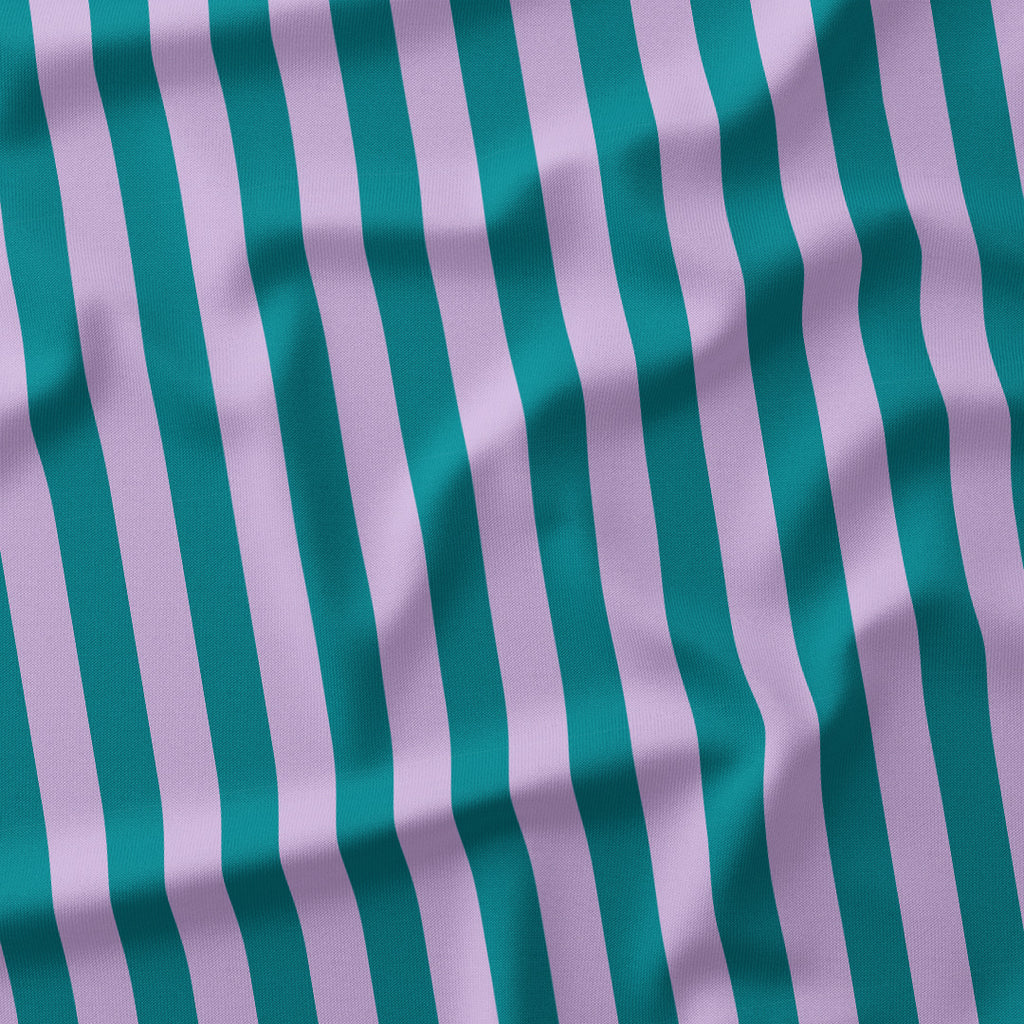 Stripe Lilac and Teal fabric