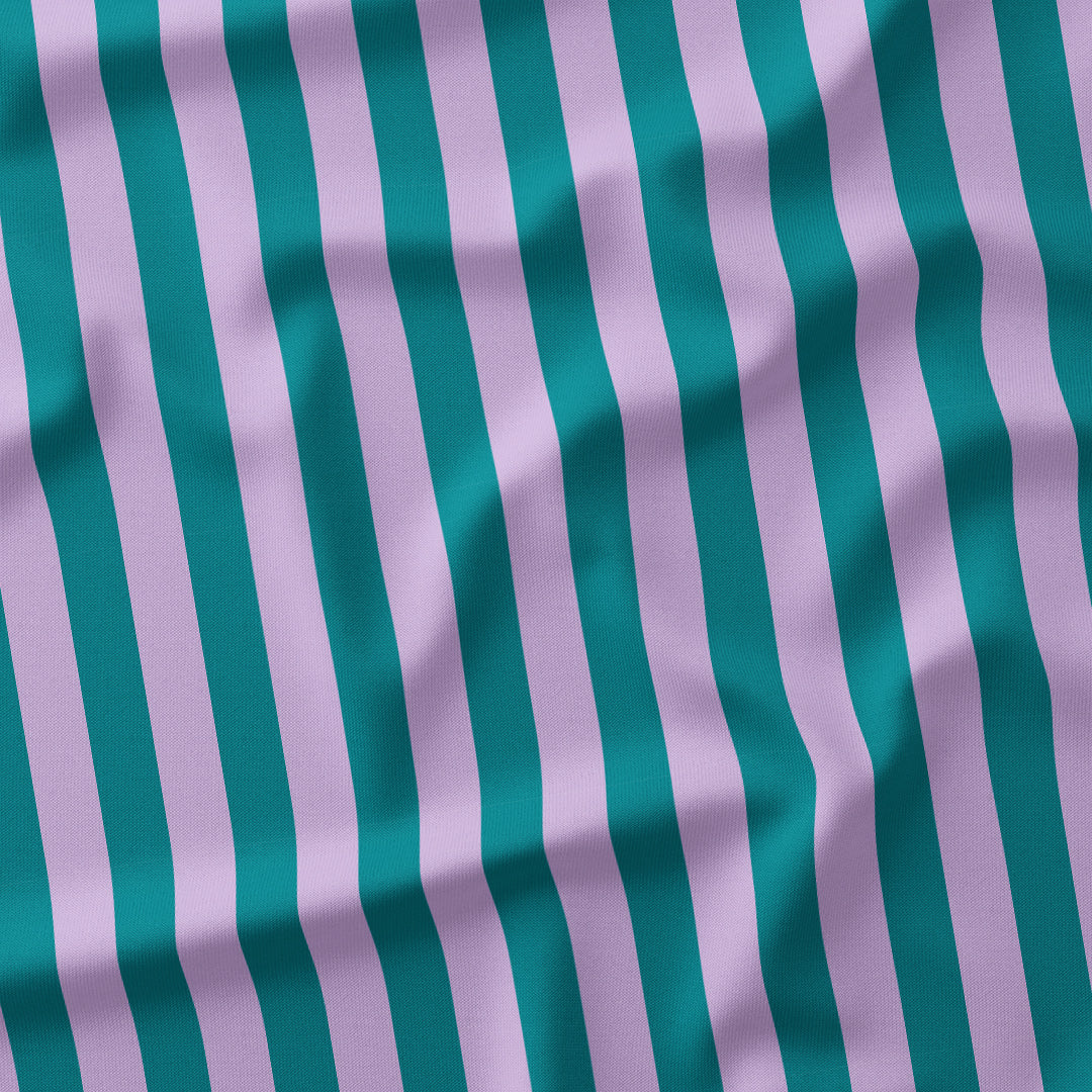 Stripe Lilac and Teal fabric