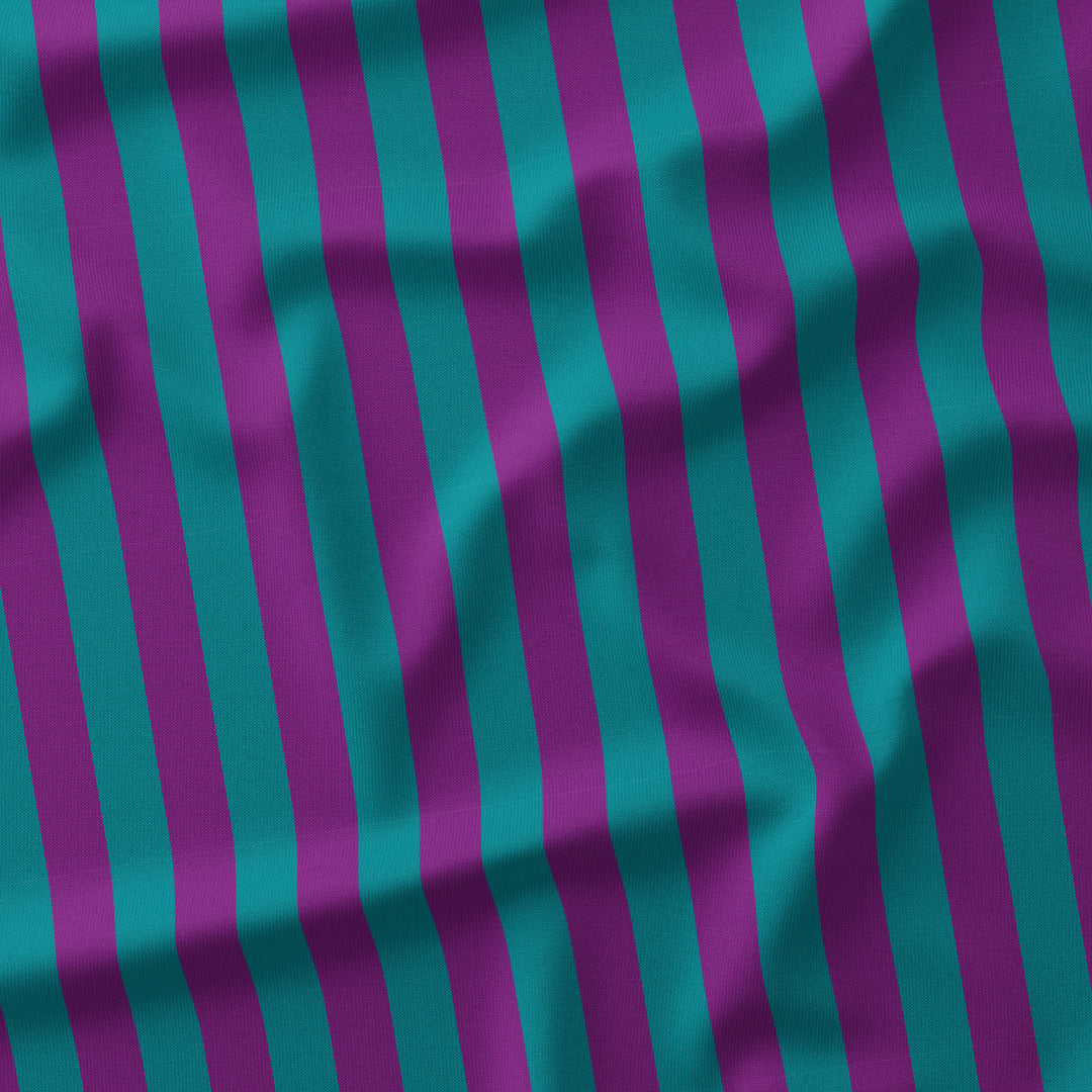 Stripe Purple and Teal fabric