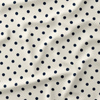 Polka Dot Navy and Cream fabric