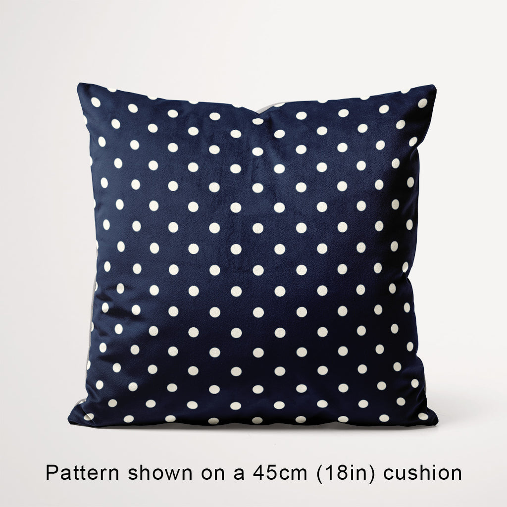 Polka Dot Cream and Navy fabric, 45cm view
