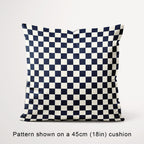 Check Navy and Cream fabric, 45cm view