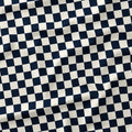 Check Navy and Cream fabric