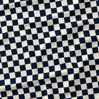 Check Navy and Cream fabric