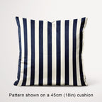 Stripe Navy and Cream fabric, 45cm view