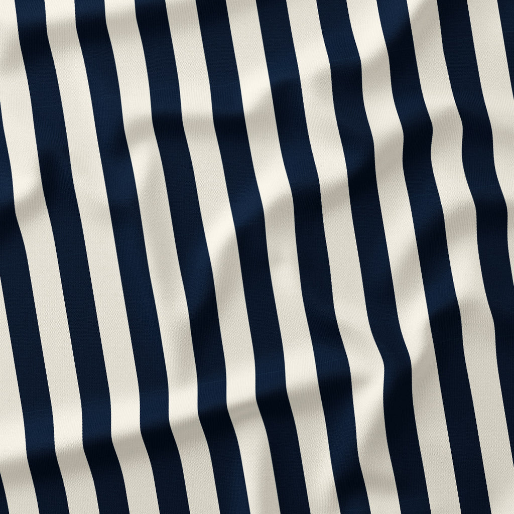 Stripe Navy and Cream fabric