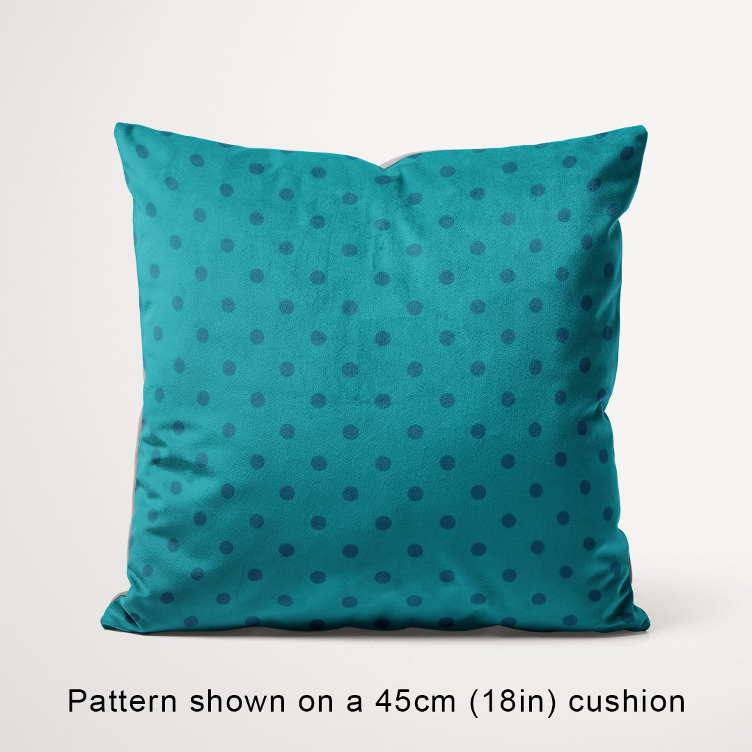 Polka Dot Teal fabric, 45cm view