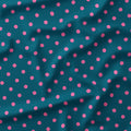 Polka Dot Pink and Dark Teal fabric