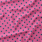 Polka Dot Dark Teal and Pink fabric