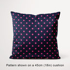 Polka Dot Pink and Navy fabric, 45cm view